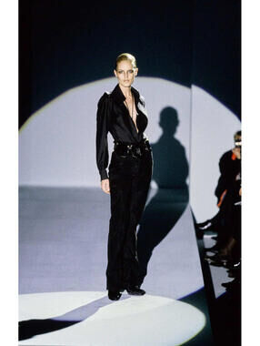 Gucci Tom Ford 1996 Runway Silk Military Cuff Shirt